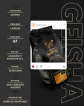 Ficha técnica café Geisha Lavado Aurelio Martínez notas lavanda durazno y manzanilla Nariño