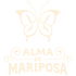 Logo Alma de Mariposa color marfil crema para fondos oscuros