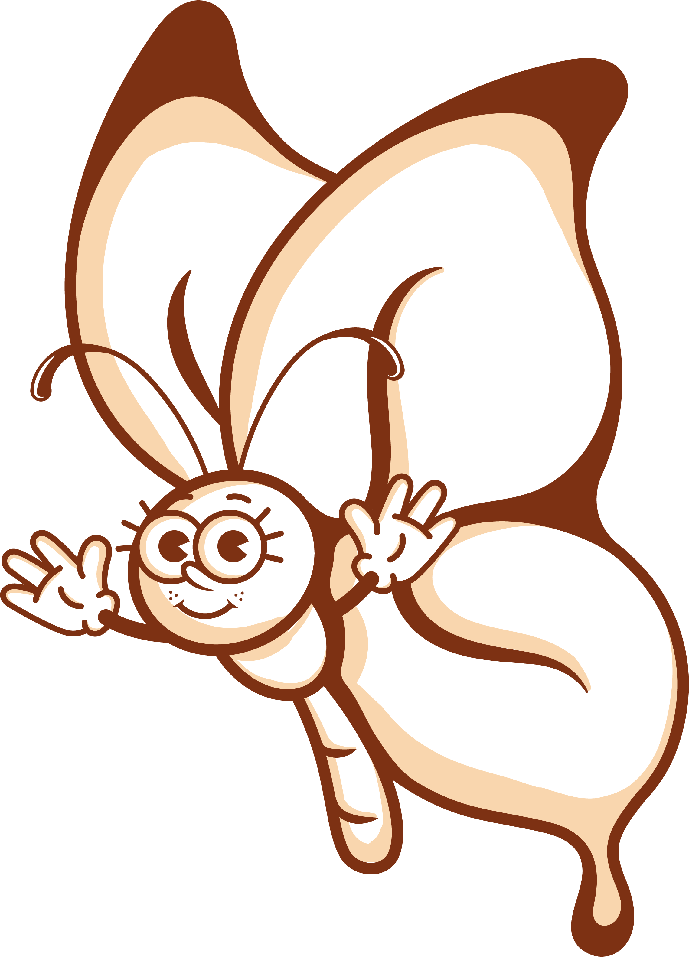 Ilustración personaje mascota mariposa feliz Alma de Mariposa